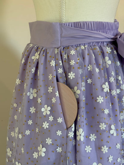 Ruffle skirt - Lavender Floral Tulle