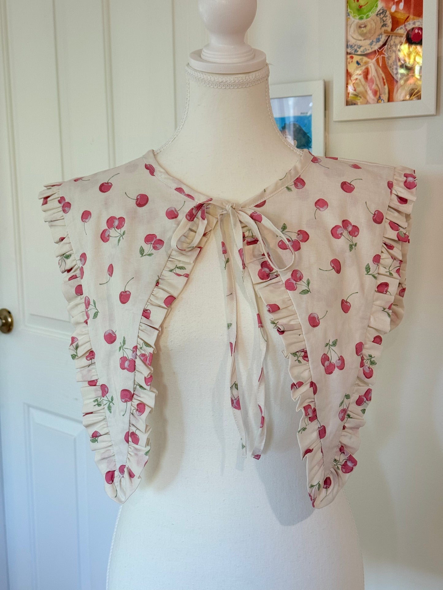 Madoka collar - Cherries Japanese Cotton