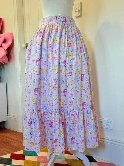Ruffle skirt - Lavender Japanese Cotton