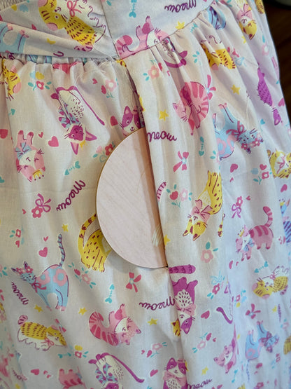 Ruffle skirt - Lavender Japanese Cotton