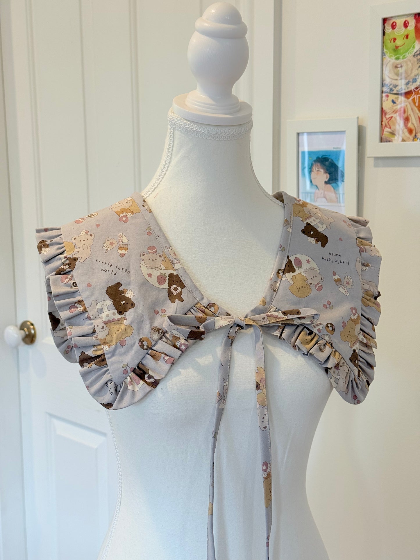 Mini Madoka collar - Little Latte World Japanese Cotton