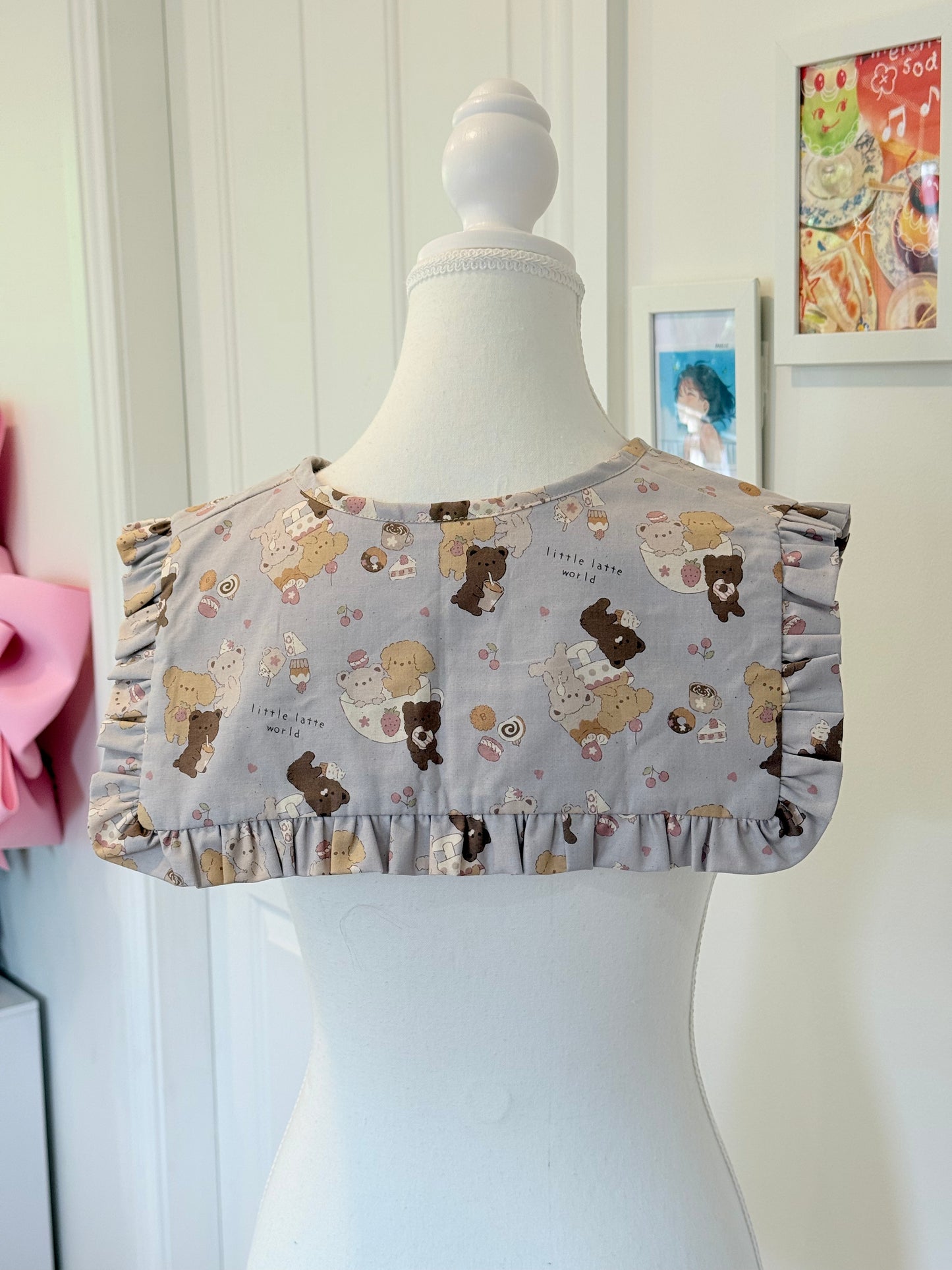 Mini Madoka collar - Little Latte World Japanese Cotton