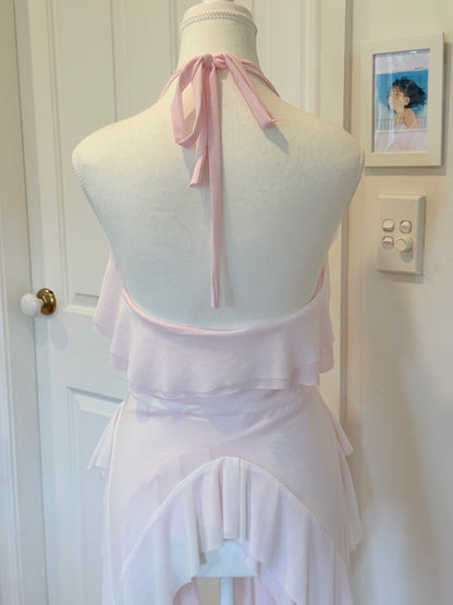 Duotone Jellyfish Overdress - Baby Pink x White Tulle Mesh