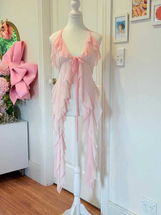Duotone Jellyfish Overdress - Baby Pink x Pink Tulle Mesh