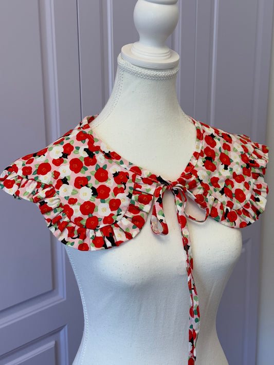 Flower collar - Camellia Cat Japanese Cotton