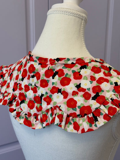 Flower collar - Camellia Cat Japanese Cotton
