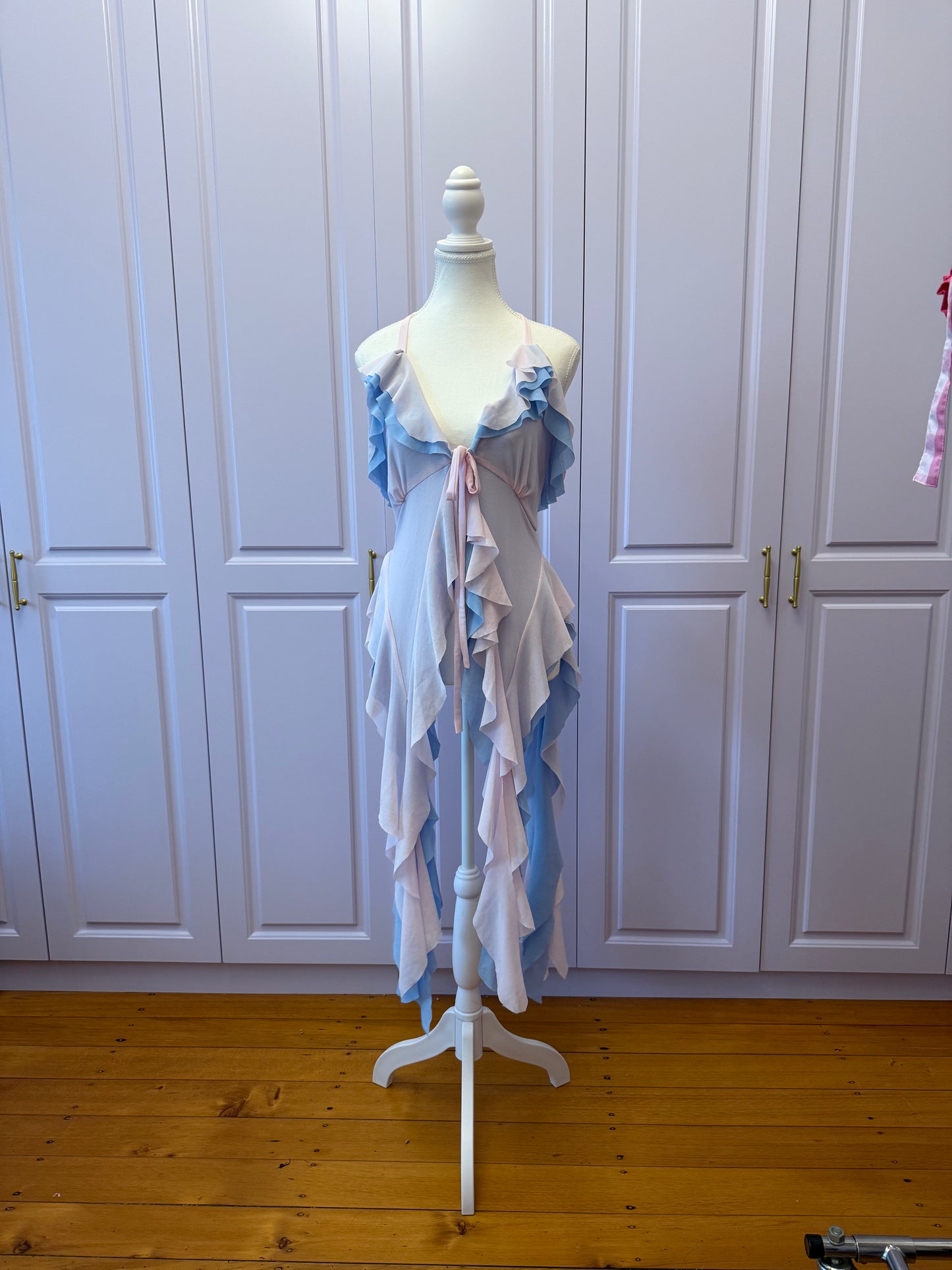Duotone Jellyfish Overdress - Baby Pink x Baby Blue Tulle Mesh