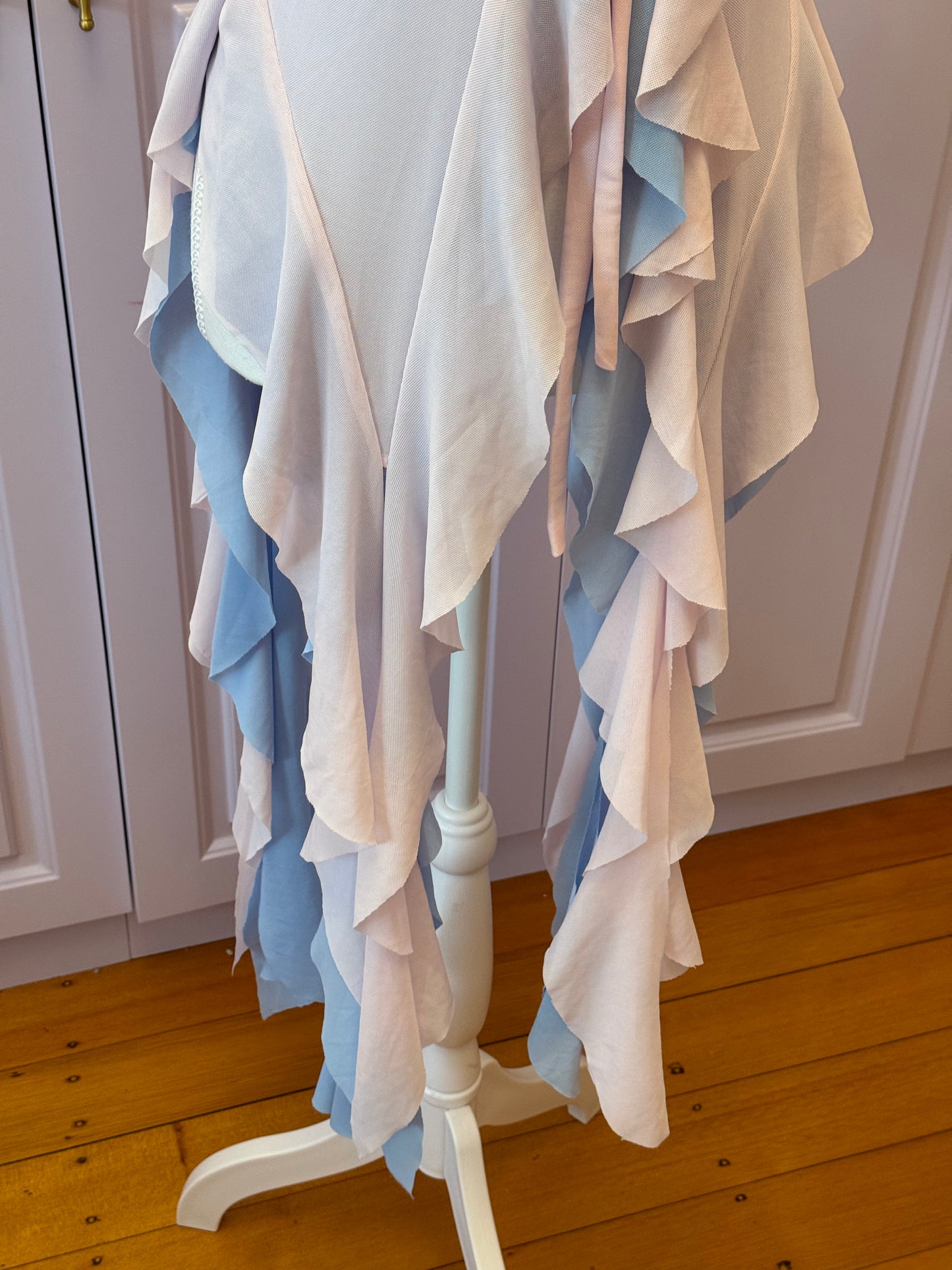 Duotone Jellyfish Overdress - Baby Pink x Baby Blue Tulle Mesh
