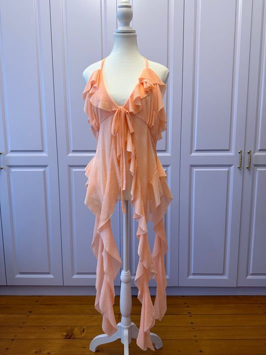 Jellyfish Overdress - Peach Tulle Mesh