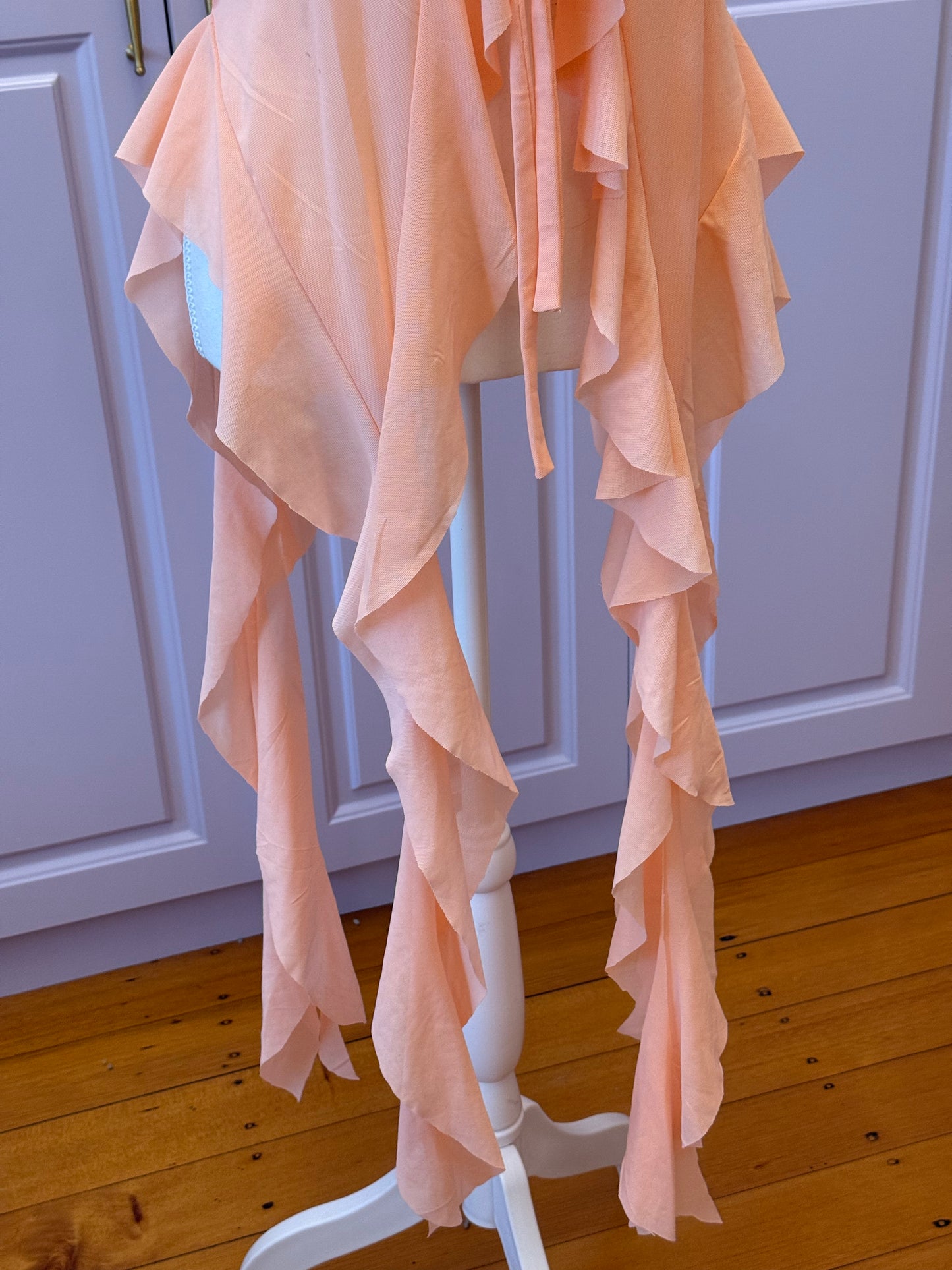 Jellyfish Overdress - Peach Tulle Mesh