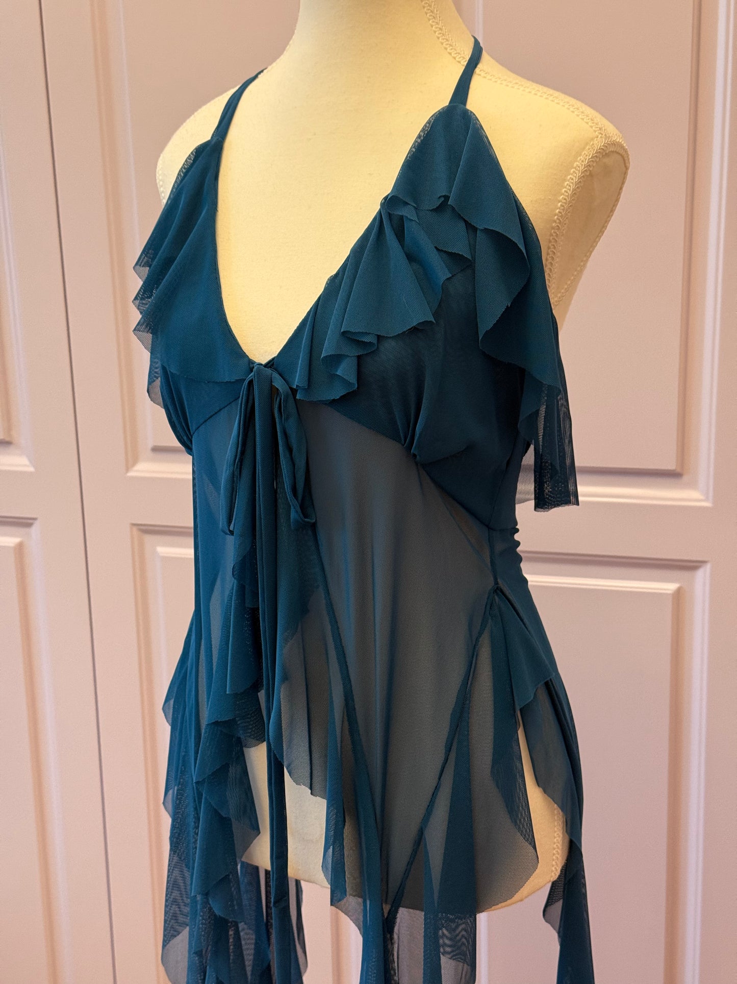 Jellyfish Overdress - Teal Tulle Mesh