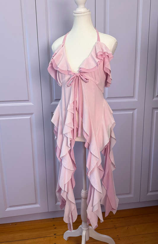 Duotone Jellyfish Overdress - Baby Pink x Pink Tulle Mesh