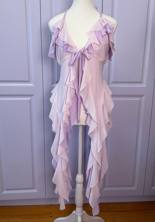 Duotone Jellyfish Overdress - Baby Pink x Lavender Tulle Mesh