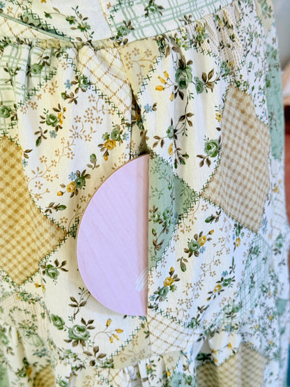 Cake skirt - Green Patchwork Japanese Cotton