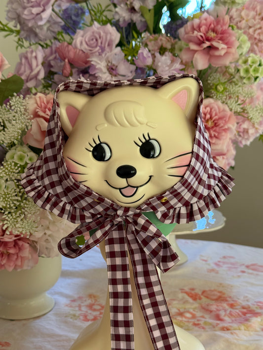 Trinket Scarf - Brown Gingham Cotton x Poly