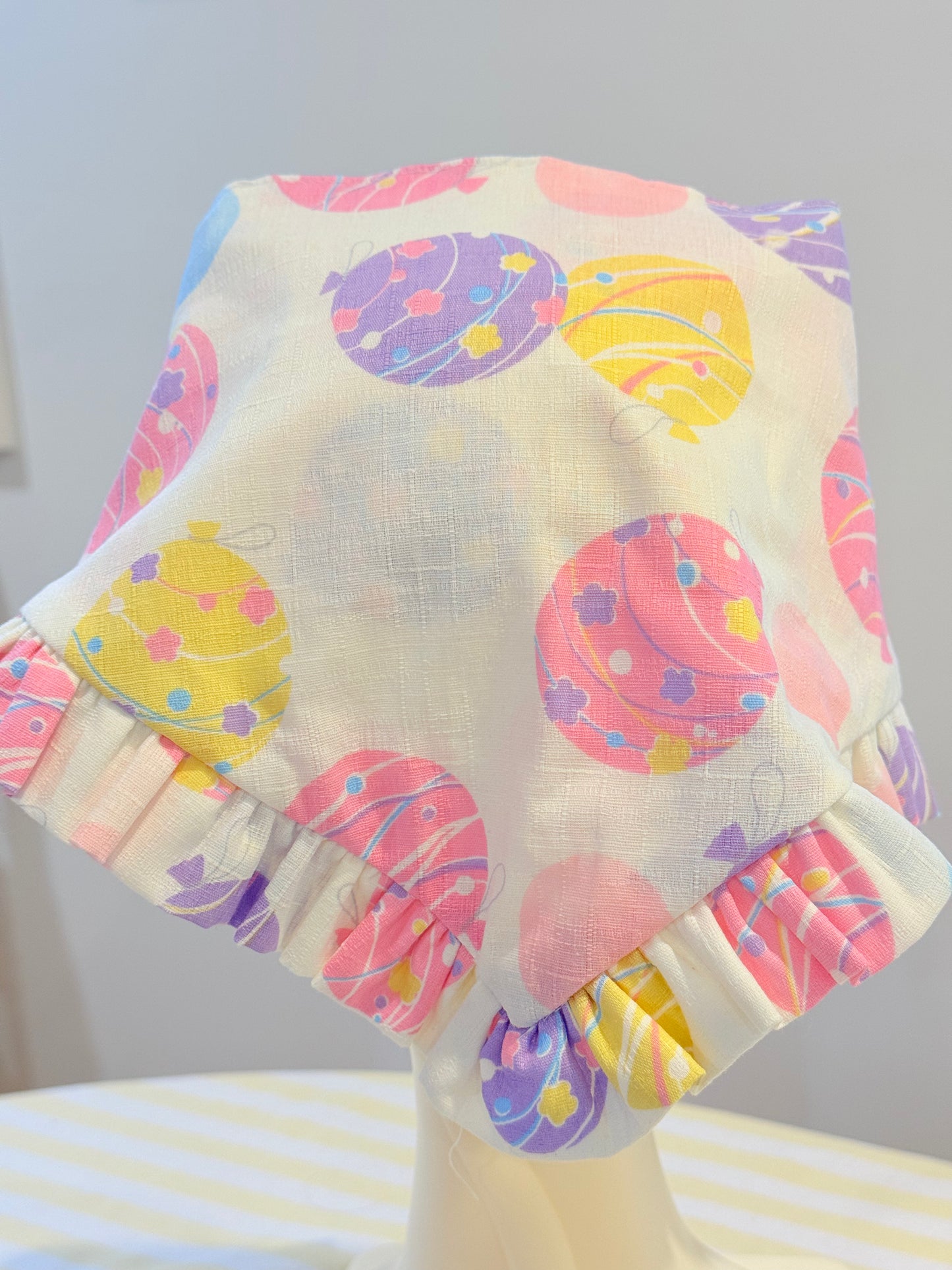 Babushka Scarf - Cute Balloons Japanese Cotton