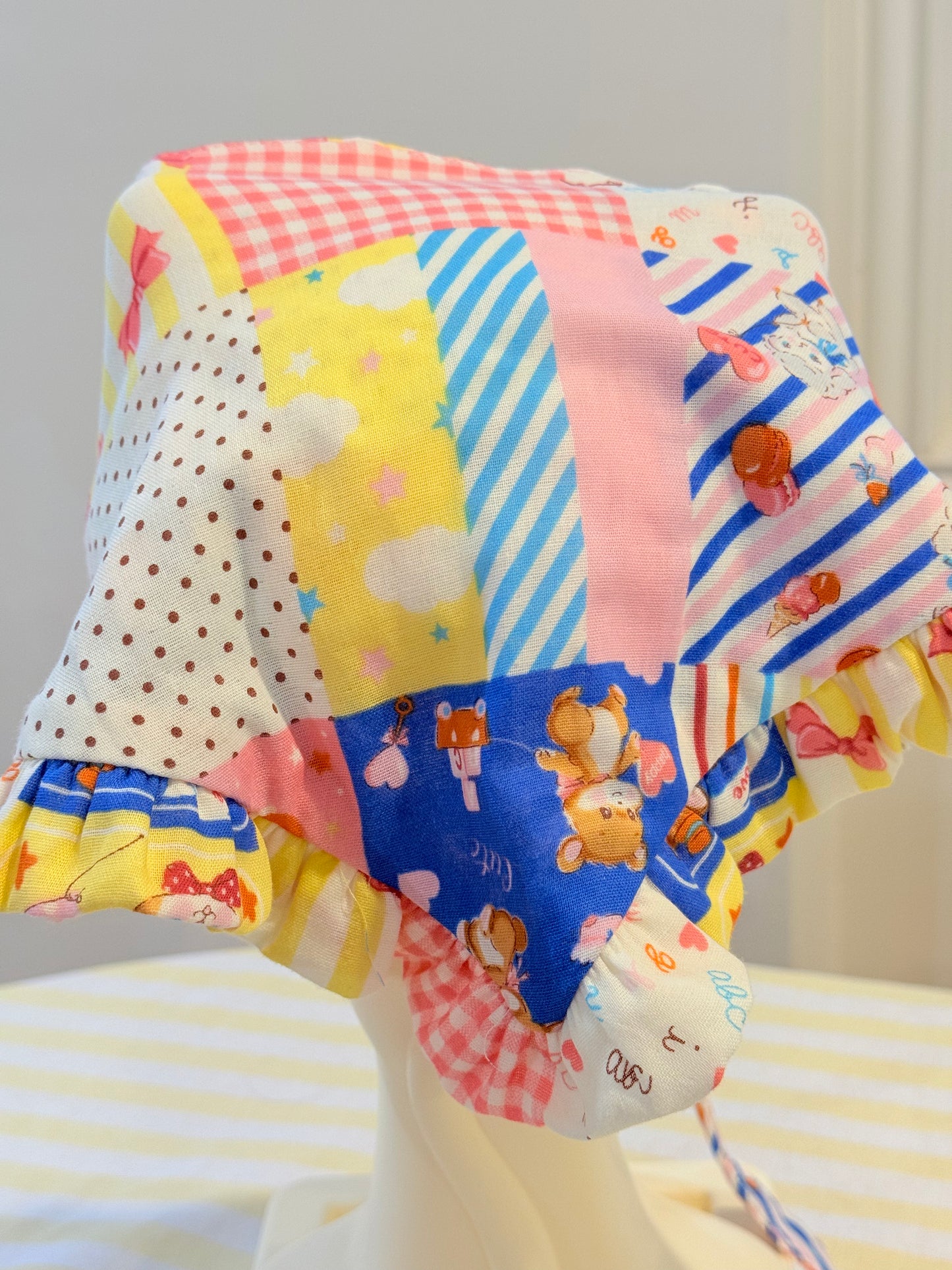 Babushka Scarf - Cute Patchwork Japanese Cotton