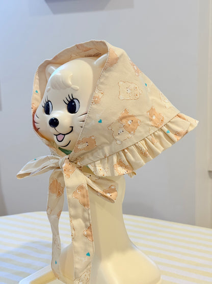 Babushka Scarf - Beary Cute Japanese Cotton