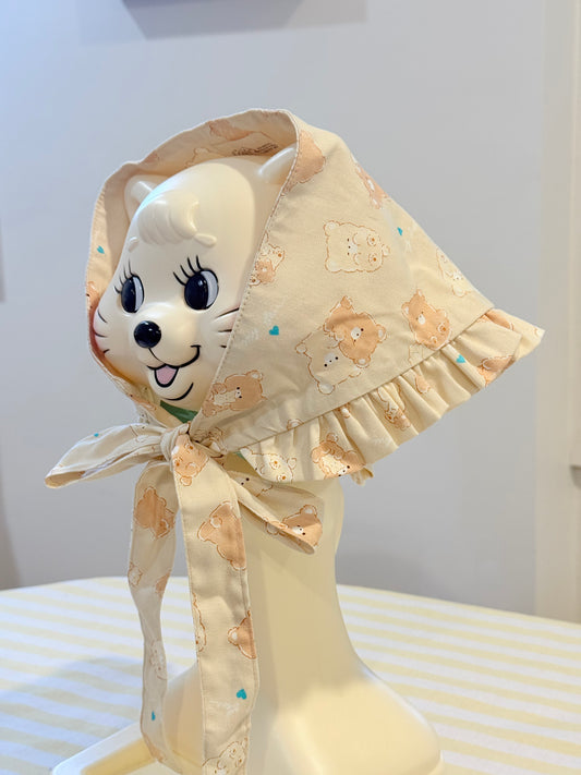 Babushka Scarf - Beary Cute Japanese Cotton