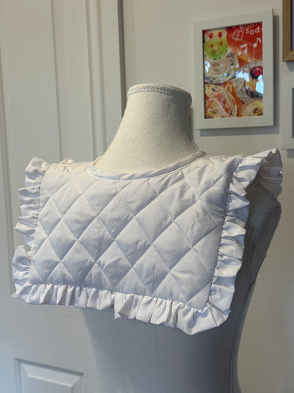 Puffy Quilted collar - White Poly
