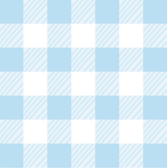 Cotton x Poly Blend - Baby Blue Check (Large) (Small)