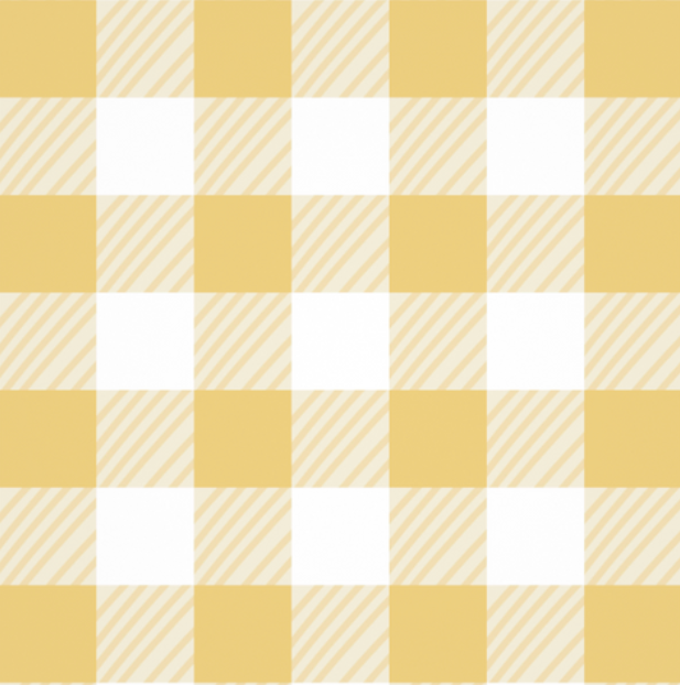 Cotton x Poly Blend - Yellow Check (Small)