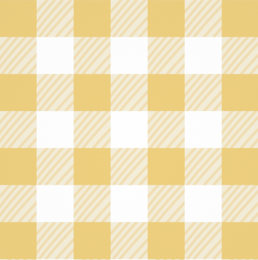 Cotton x Poly Blend - Yellow Check (Small)