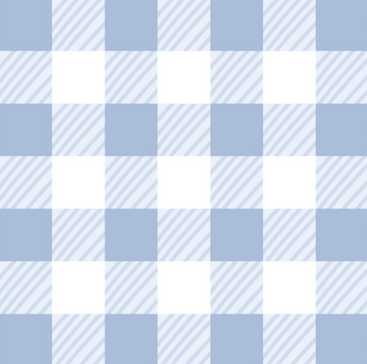 Cotton x Poly Blend - Navy Blue Check (Small)
