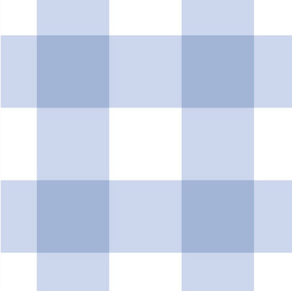 Cotton x Poly Blend - Navy Blue Check (Large)
