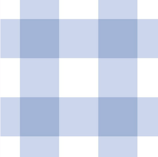 Cotton x Poly Blend - Navy Blue Check (Large)