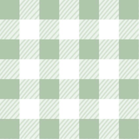 Cotton x Poly Blend - Sage Green Check (Small)