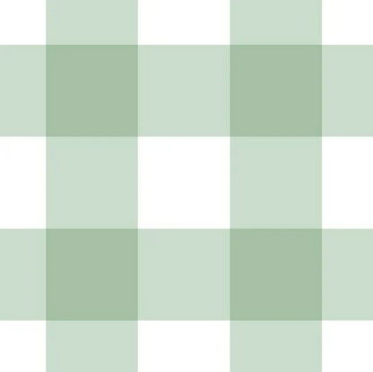 Cotton x Poly Blend - Sage Green Check (Large)