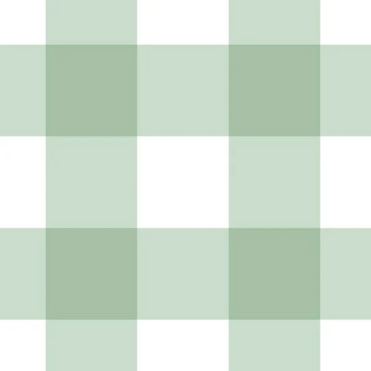 Cotton x Poly Blend - Sage Green Check (Large)